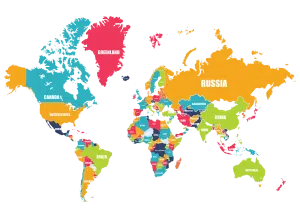 world map Arowana